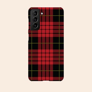 Red Tartan Plaid Phone Case, Classic Scottish Check Pattern, Preppy Design Style, Protective Cover for iPhone, Galaxy and Pixel image 7
