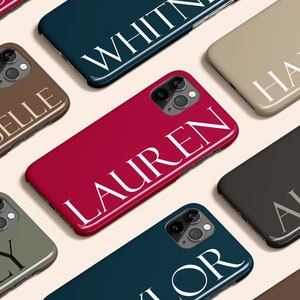 Personnalisée coque pour iPhone 13, personnalisée marron pour iPhone 12, personnalisée bleu sarcelle pour iPhone 11, coque pour iPhone X XR XS olive, coque rose monogramme
