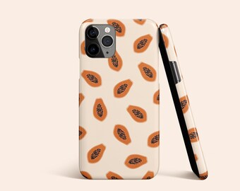 Papaya Fruit Phone Case iPhone 14 Case Tropical iPhone 13 Pro Case Summer iPhone 12 Case iPhone 11 Pro Case Galaxy S23 Case Pixel 7 Case