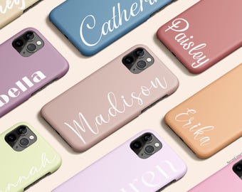 Custom Phone Case, Personalized iPhone 13 Case, Customized iPhone 12 Case, Pastel iPhone 11 Case, Monogram iPhone XS, XR, X Case, Gift