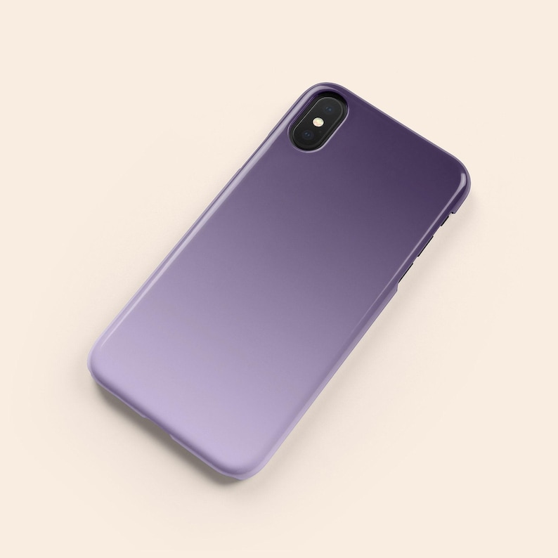 Lila Ombre Handyhülle, Hard Shell Schutzhülle mit Farbverlauf Bild 4