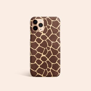 Giraffe Print Phone Case, Animal Pattern iPhone 15 Case, Safari iPhone 14 Pro Max Case, iPhone 13 Tough Case, Brown iPhone 12 Slim Case