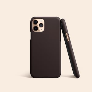 Coque pour iPhone 13 marron chocolat foncé, coque pour iPhone 12 marron, coque pour iPhone 11 marron foncé, marron moka pour iPhone X, iPhone XR marron expresso