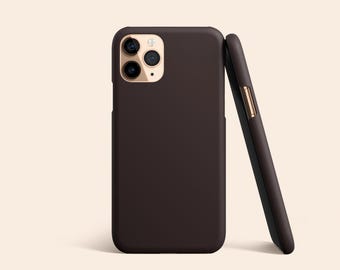 Dark Chocolate Brown iPhone 13 Case, Brown iPhone 12 Case, Dark Brown iPhone 11 Case, Mocha Brown iPhone X Case, Espresso Brown iPhone XR