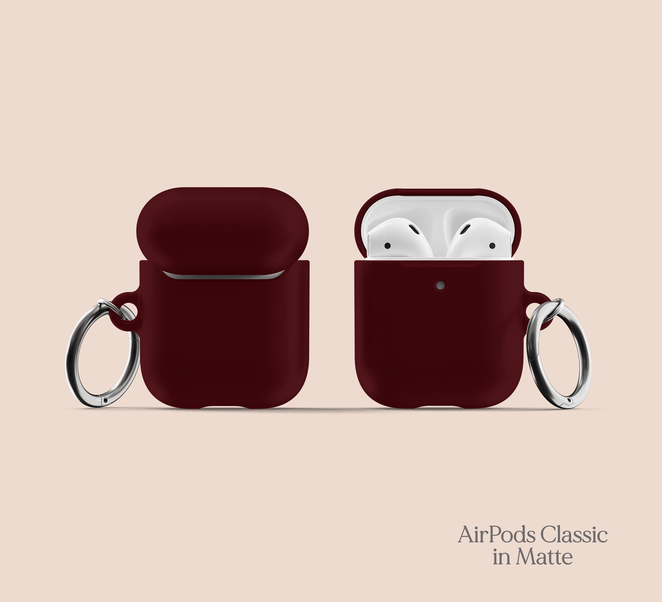 Dark Burgundy Airpods Pro Case, Protective Cover for Apple Airpods