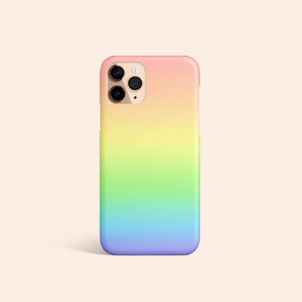 Pastel Gradient Rainbow iPhone 12 Case, Rainbow Gradient iPhone 12 Pro Case, Rainbow iPhone 11 Case, Pastel iPhone X Case, iPhone XR Case