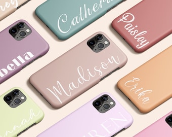 Custom Phone Case, Personalized iPhone 13 Case, Customized iPhone 12 Case, Pastel iPhone 11 Case, Monogram iPhone XS, XR, X Case, Gift