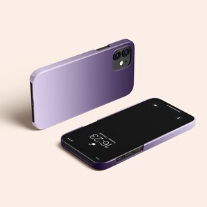 Lila Ombre Handyhülle, Hard Shell Schutzhülle mit Farbverlauf Bild 6