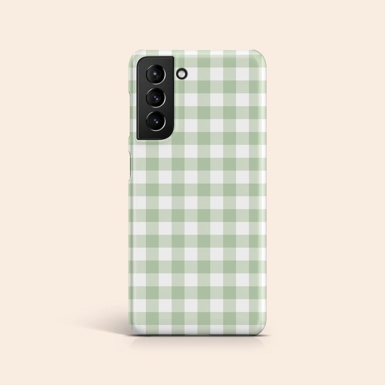 Green Gingham Phone Case, Checkered iPhone 13 Case, Green Plaid iPhone 12 Case, iPhone 11 Case, iPhone XR Case, Galaxy Phone Case, pixel image 8
