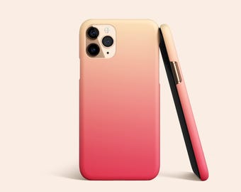 Red Peach Phone Case | Ombre iPhone 14 Case | Gradient iPhone 13 Case | iPhone 12 Case | iPhone 11 Case | iPhone XR Case | Galaxy S22 Case