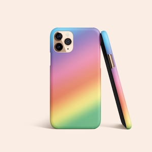 Ombre Pastel Rainbow Phone Case, Rainbow iPhone 12 Pro Case, Rainbow Gradient iPhone 11 Case, Pastel iPhone X Case, iPhone XR Case, Colorful