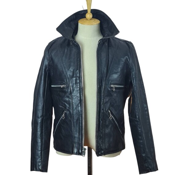 Vanson Leathers Motorcycle Jacket Black Size 38 Gem