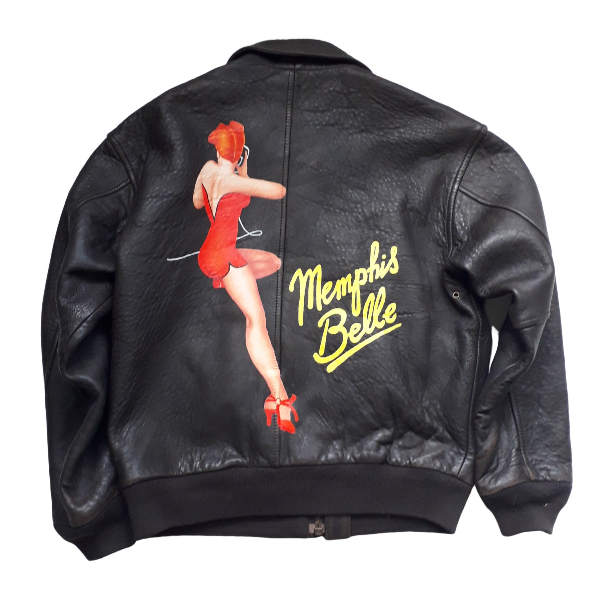 Vtg AVIREX A-2 USAAF Memphis Belle Leather Flight Jacket Size 