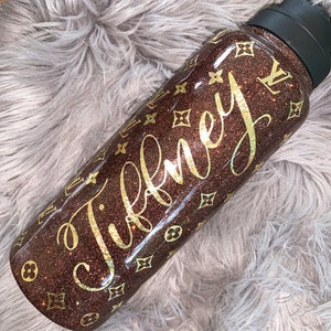 40 Oz Louis Vuitton Glitter Water Bottle Tumbler 