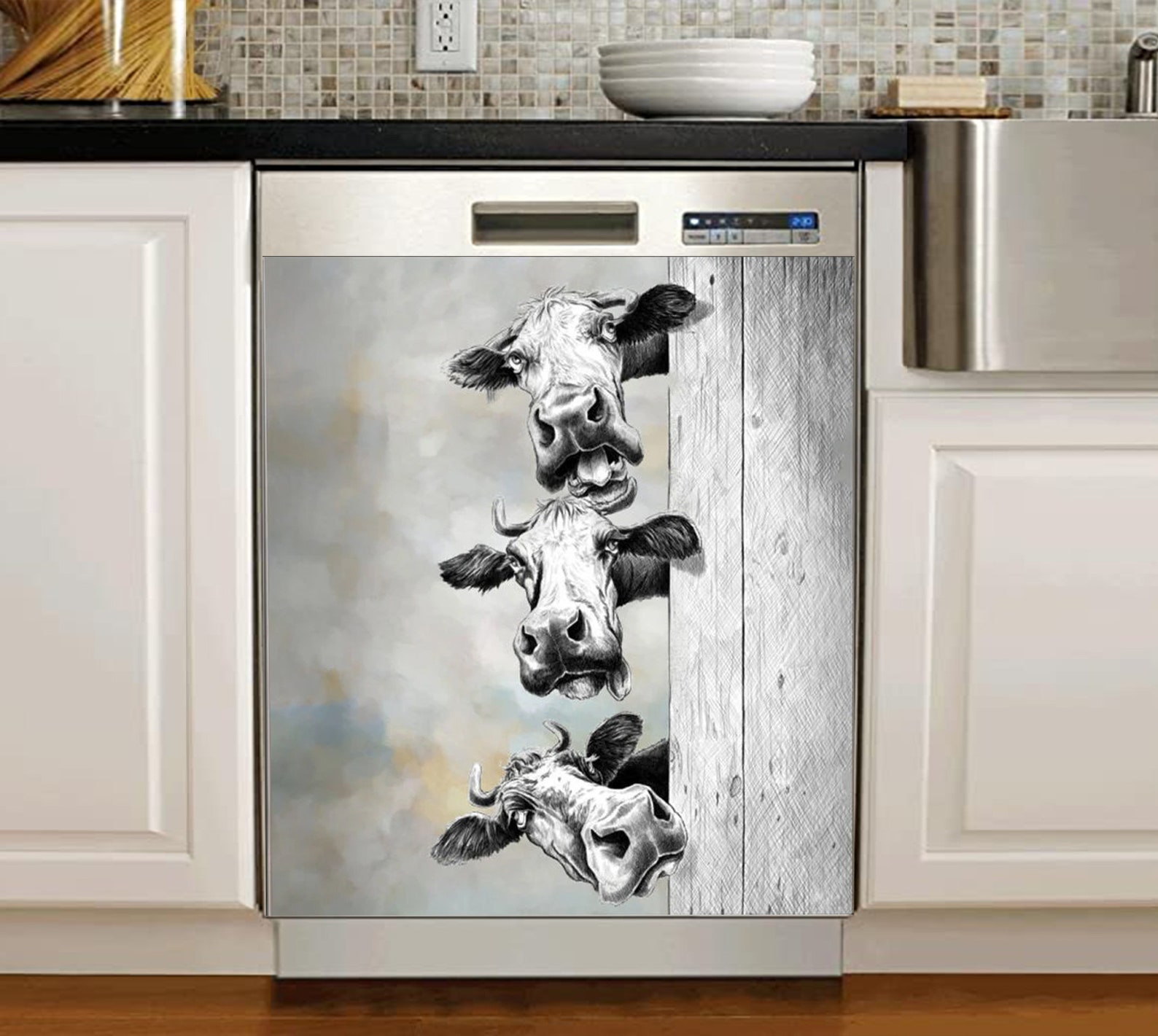 Cute Cows Dishwasher sticker Mother's Day gift Funny Etsy