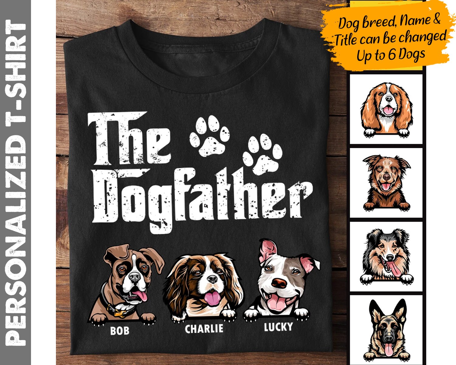 Personalized The Dog Father TShirt Father's Day gift Etsy
