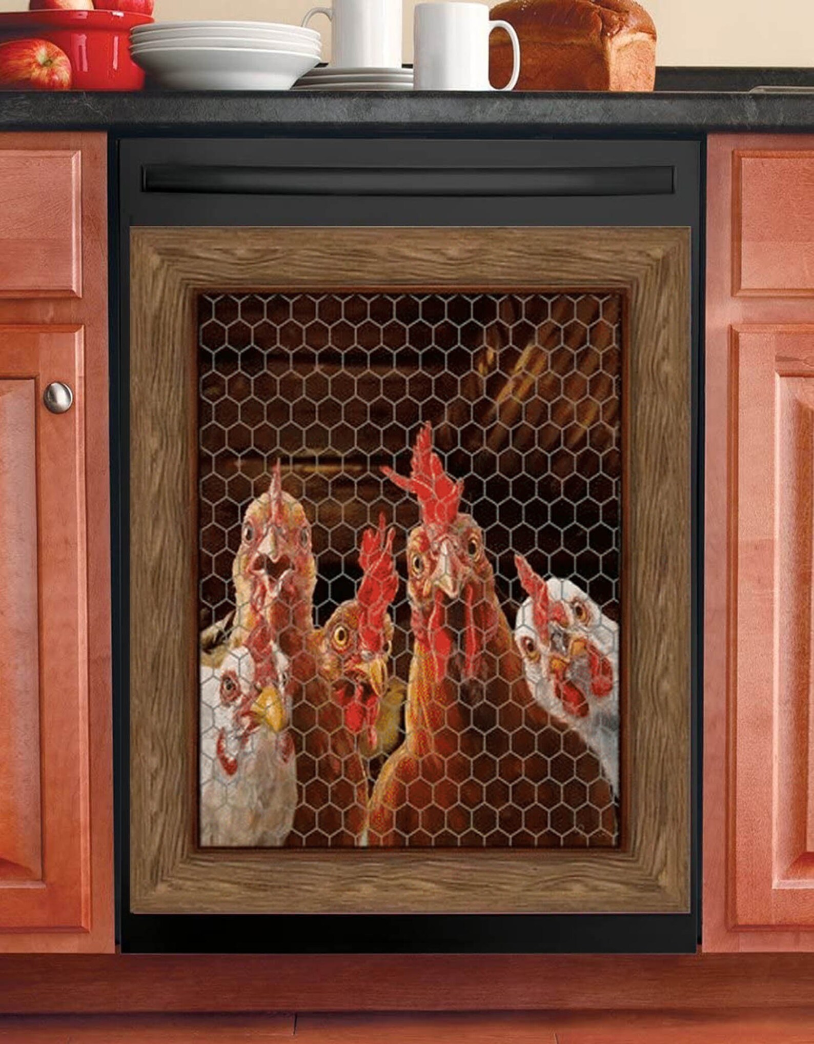 Funny Chicken & Chick Dishwasher Cover Chicken art mothers Etsy