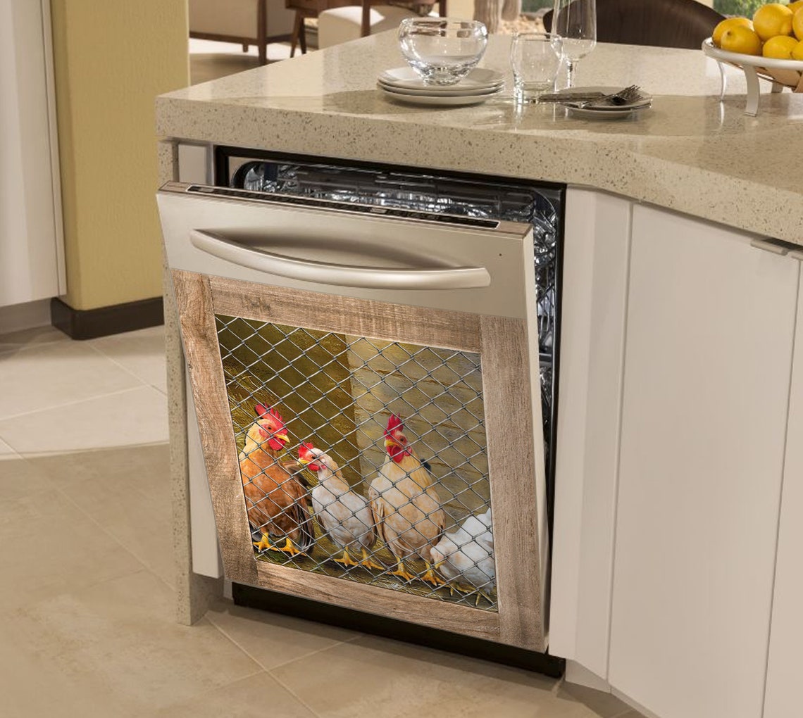 Funny Hen Dishwasher Cover Dishwasher stickers Etsy