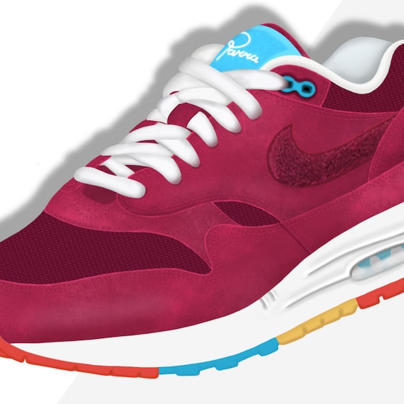 nike air max 1 parra x patta cherrywood