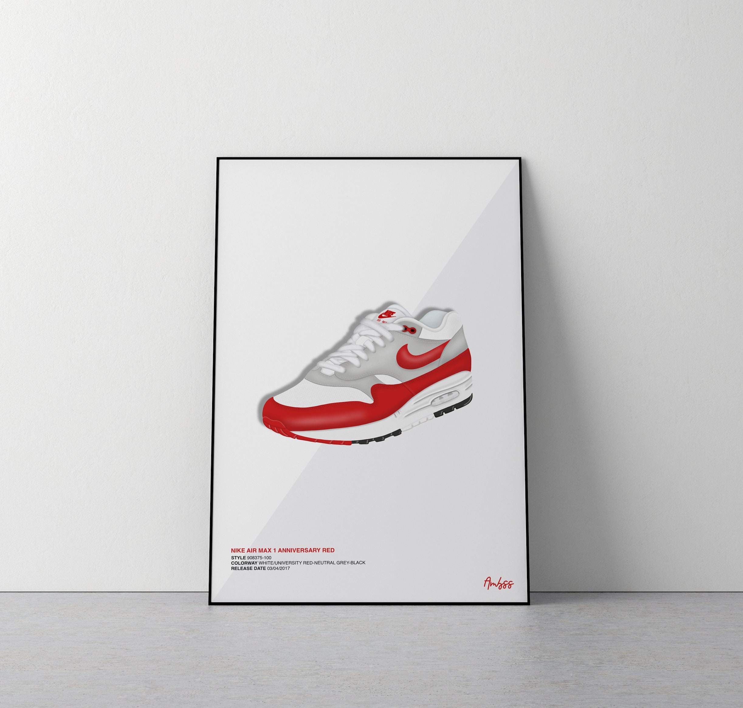 Poster Nike Air Max 1 Anniversary Red Poster Nike Air Max 1 Anniversary Red