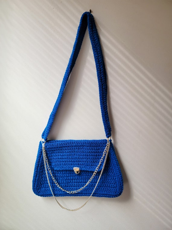 Electric blue purse deals