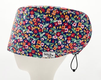 Liberty Piccadilly Poppy scrub hat