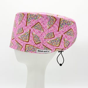 Pink fairy bread scrub hat