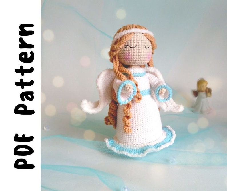 PDF crochet doll Angel Pattern   pattern christmas angel image 1