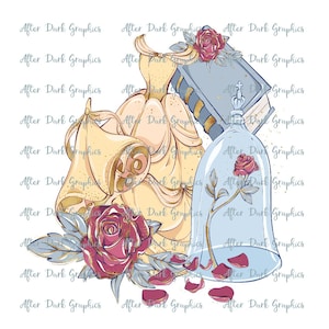Beauty and the Beast Sublimation Design, A Tale vecchio come Time PNG Design, Belle Printable Design, Digital Design, Belle Design