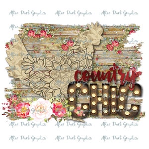 Country Chic Sublimation Design, Country Girl Print File, Chicken Digital Download, Printable Design, Country Girl Chicken Printable PNG