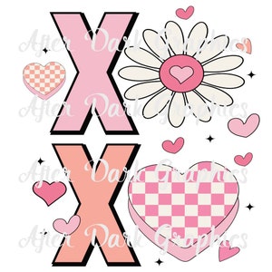 XOXO Valentine Sublimation Design, XOXO Printable PNG Design, Cute Valentine Design, Valentine&#39;s Day Printable Sublimation, Valentine&#39;s Day