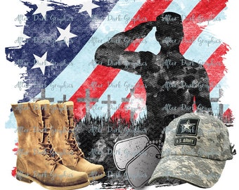 Veteran Sublimation Design, Army PNG Design, Printable Design, Digital Design, American Flag Sublimation Design, Army Vet Sublimation PNG
