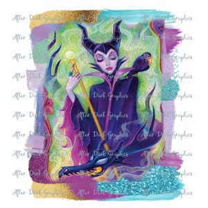 Maleficent Sublimation Design, Evil Queen PNG Design, Maleficent Druckbares Design, Digitales Design, Mistress of Evil Design,