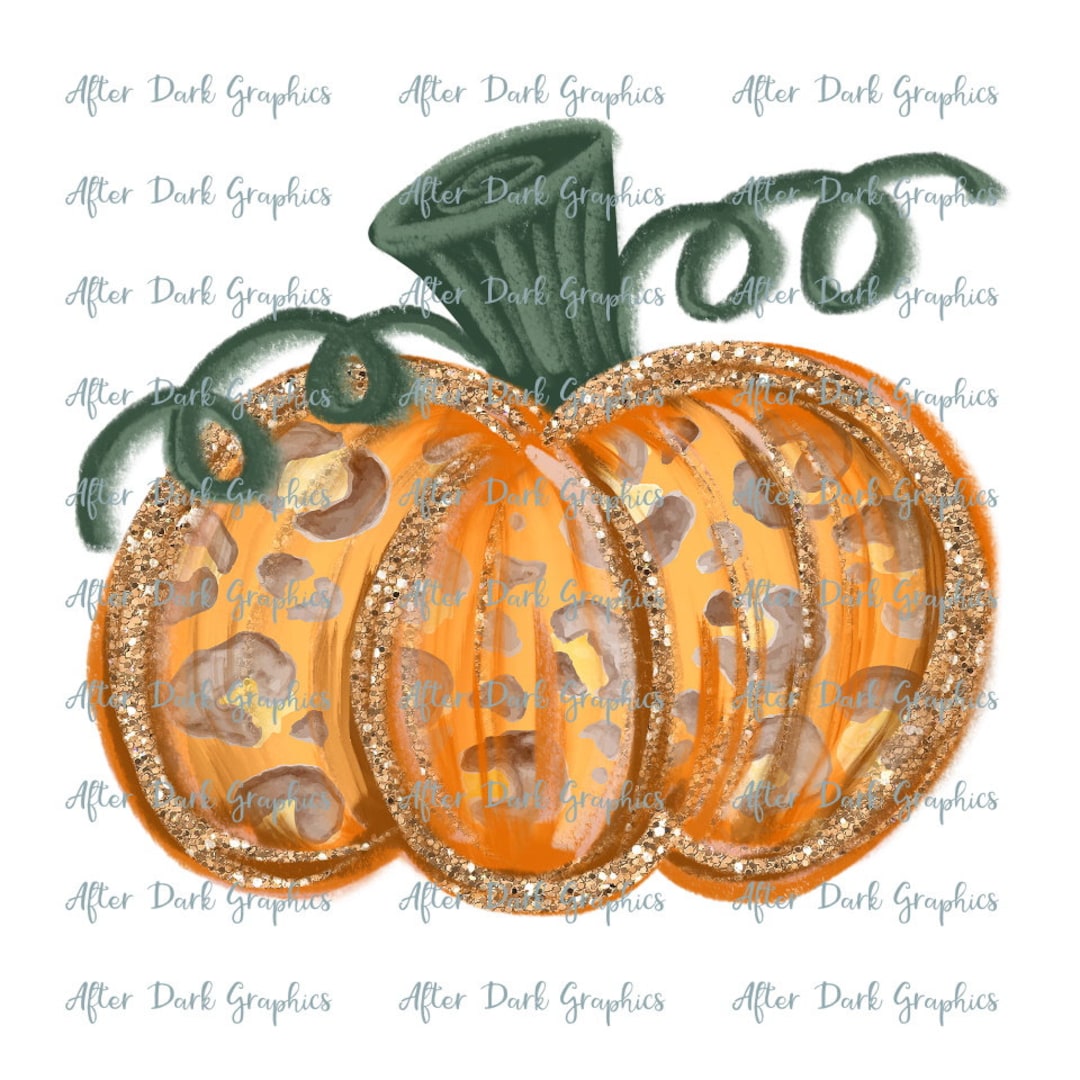 Pumpkin Sublimation Design, Fall PNG, Glitter Pumpkin Sublimation