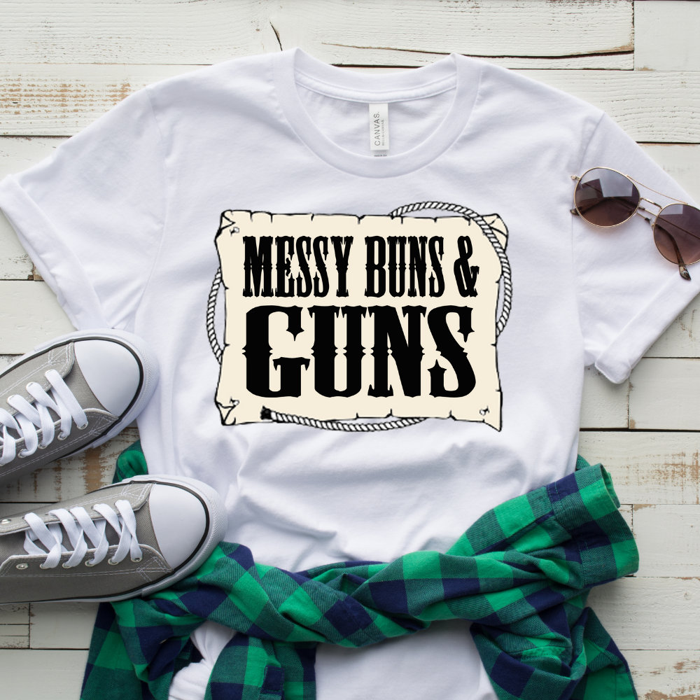 Messy Buns and Guns SVG Messy svg Clipart for Cricut Strong | Etsy