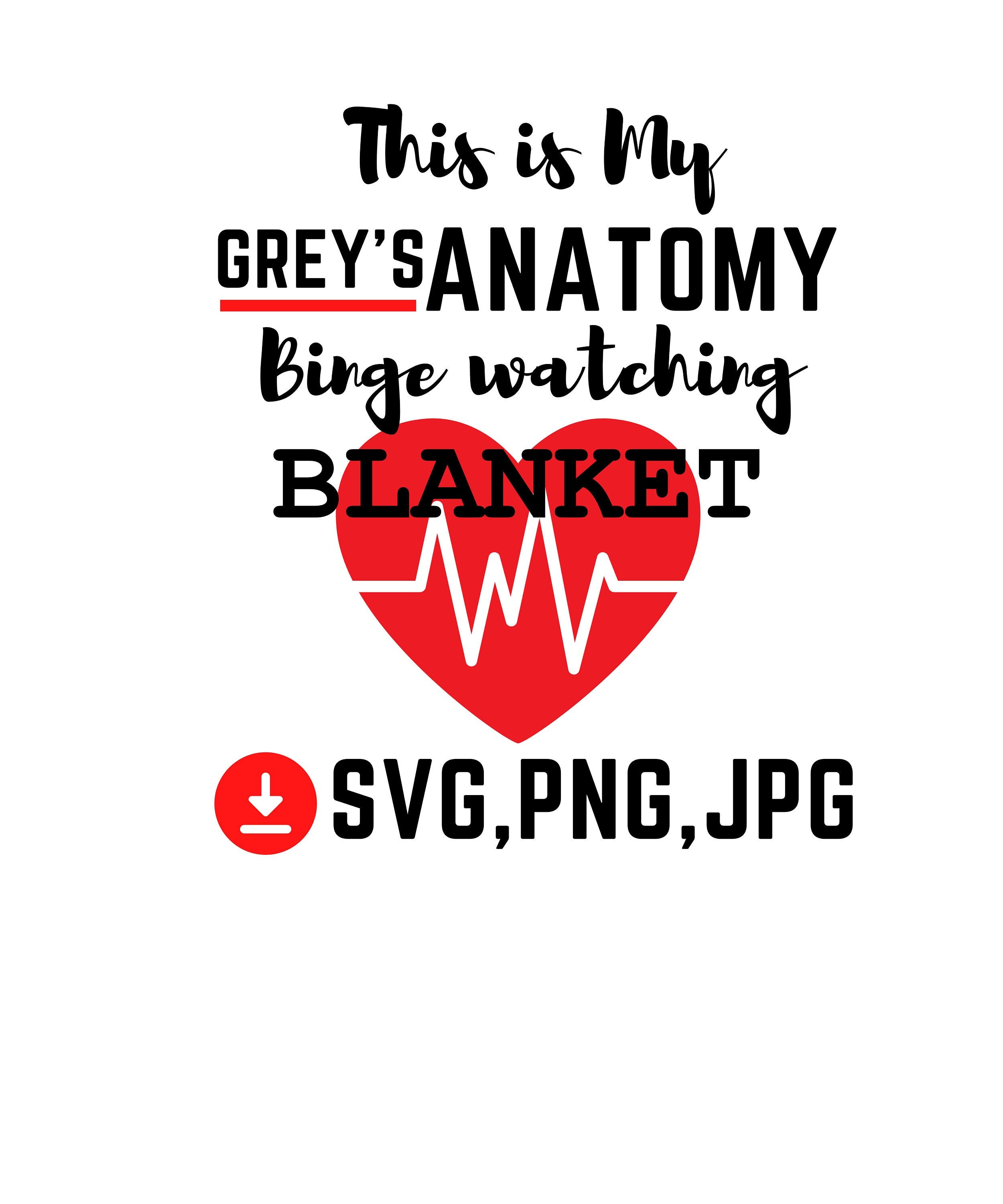 This is my Greys Anatomy Binge watching BLANKET PNG Etsy