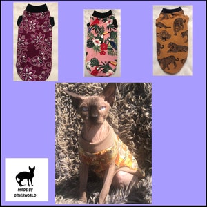 Clothes for Sphynx cats and Other cats. Top for Sphynx.Outfit for cats