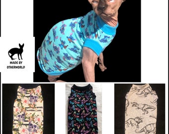Top for Sphynx cats. Clothes for cats .Summer season clothes for Sphynx. Outfit for Sphynx