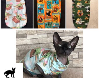 Handmade top/ jumper for Sphynx cats and Other cats . Outfit for Sphynx