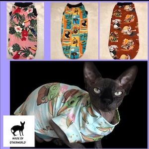 Handmade top/ jumper for Sphynx cats and Other cats . Outfit for Sphynx