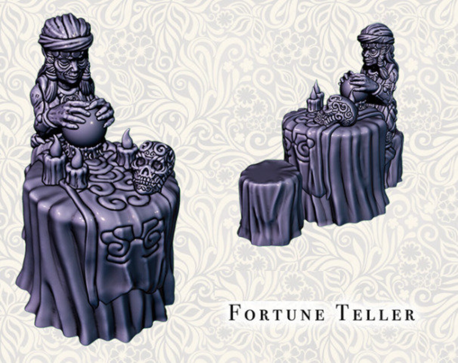 Tabletop Miniature Fortune Teller 28 Mm Fr Warhammer / Age Of Etsy