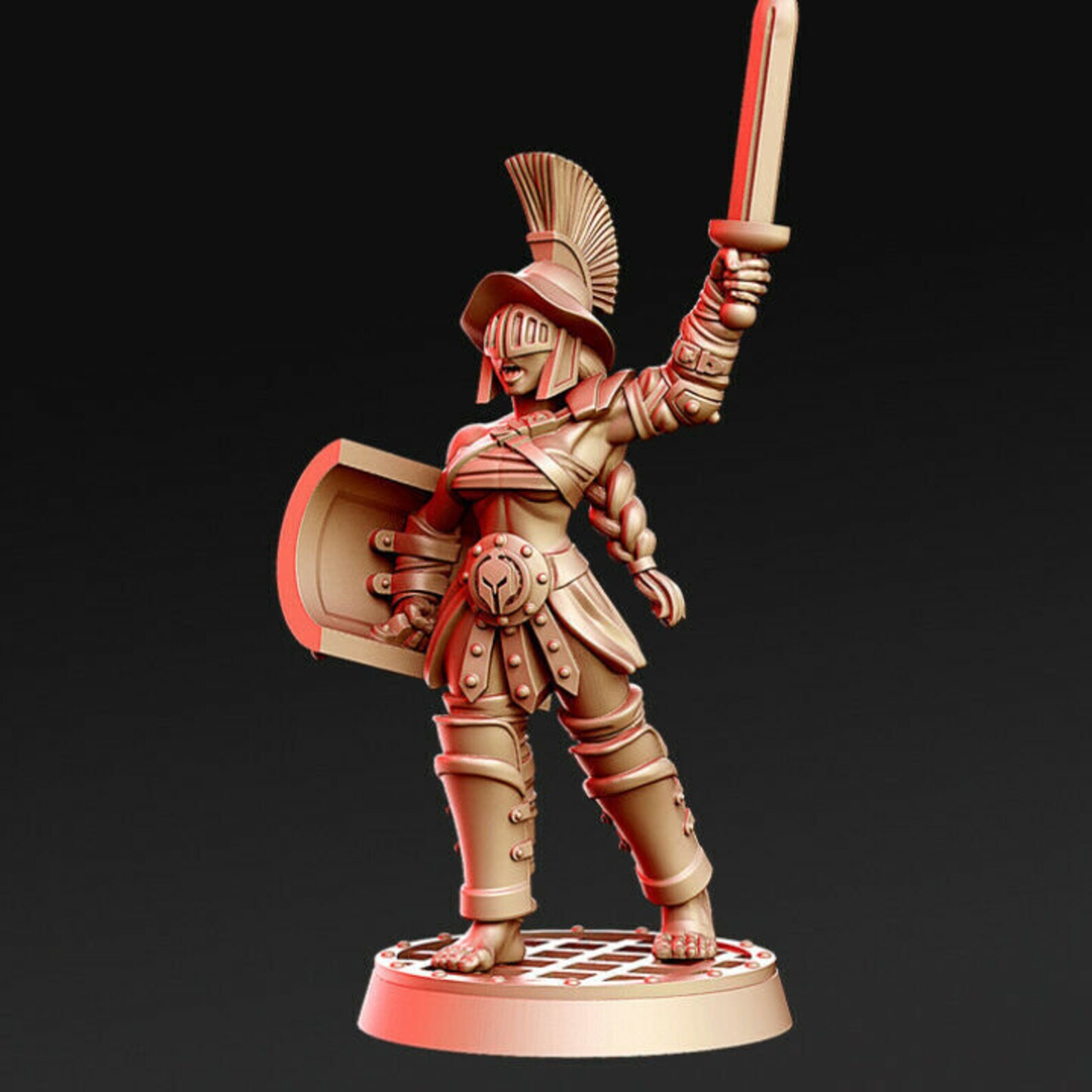Tabletop Premium Miniature Gladiator Murmilla 28Mm Fr Etsy