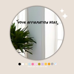 Custom Affirmation Mirror Decal | Mirror Sticker | Affirmation Sticker | Affirmation Cards | Custom Mirror Decal | Bathroom Mirror Decal