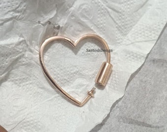 Herz 925 Sterling Silber Karabiner Schraubverschluss, Schmuck (28 MM)