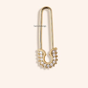 925 Streling Silver Safety Pin CZ Diamond Charm Pendant For Nacklace Bracelet,Beautiful Safety Pin Silver Diamond handmade Pendant Jewelry