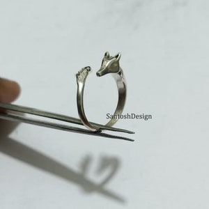 Designer Horse Similar Fox 925 Sterling Silver Charm Ring,Beautiful Silver Animal Charm Ring,Handmade Ring Jewelry,Gift