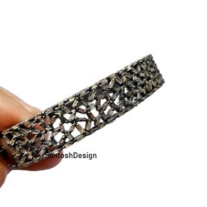 Designer 925 Sterling Silver Baguette Diamond  bangle Bracelet,Beautiful Silver Baguette Diamond Bangle,Handmade Bangle Jewelry