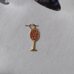 14k Solid Gold Spritz Orange Sapphire Charm Pendant,Beautiful Spritz Orange Sapphire 14k Solid Gold Charm,Handmade Pendant Jewelry,Gift