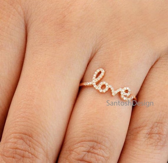 2021 New Hollow Heart Love Design Gold Rings For Women Romantic Cute  Stainless Steel Real Gold Plated Wide Index Ring Gift