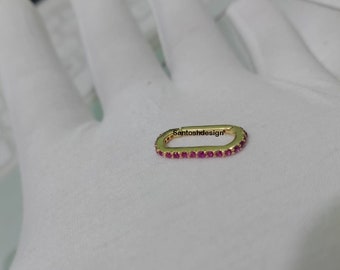Ruby 925 Sterling Silver Enhancer Lock Clasp, Handmade Jewelry